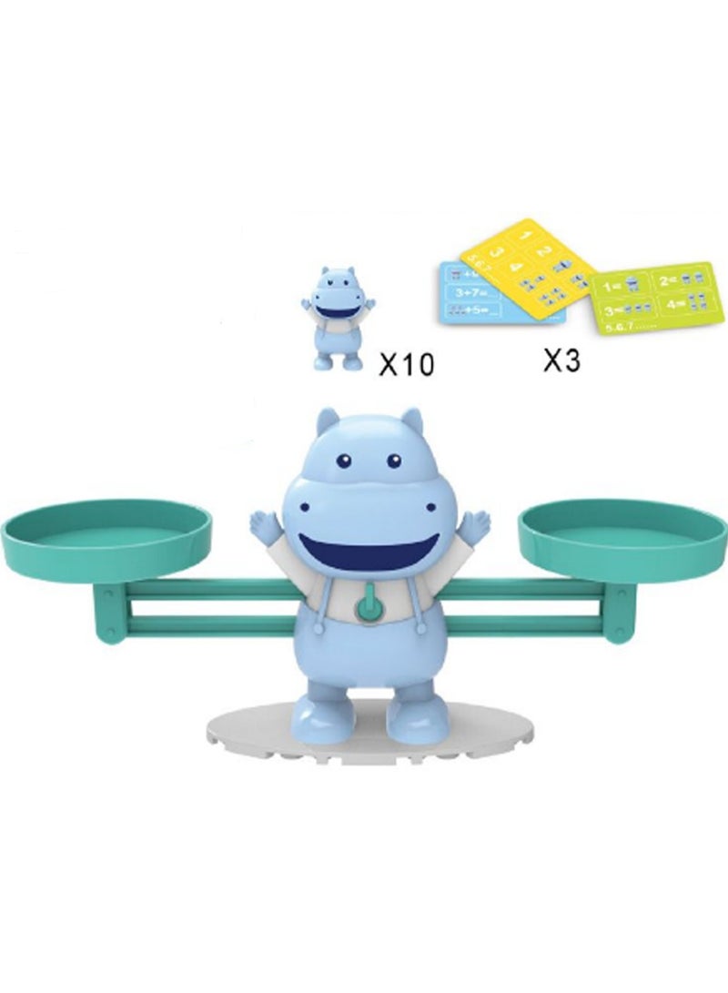 لعبة التوازن على شكل فرس النهر، لعبة لوحية تعليمية مبكرة، لعبة توازن للأطفال مناسبة للأطفال فوق سن 3 سنوات، أدوات تعليمية للأولاد والبنات، هدايا - Image 1